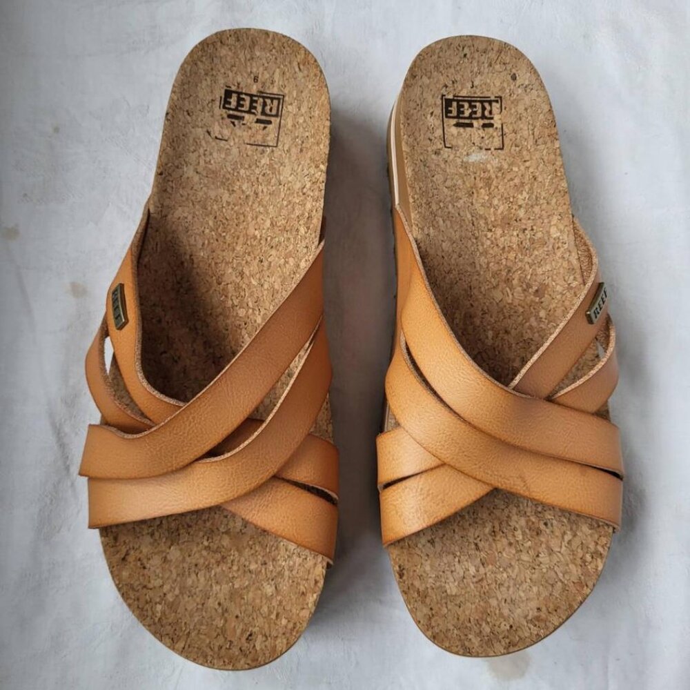 REEF Kala Criss-Cross Slide Sandals - Size 9